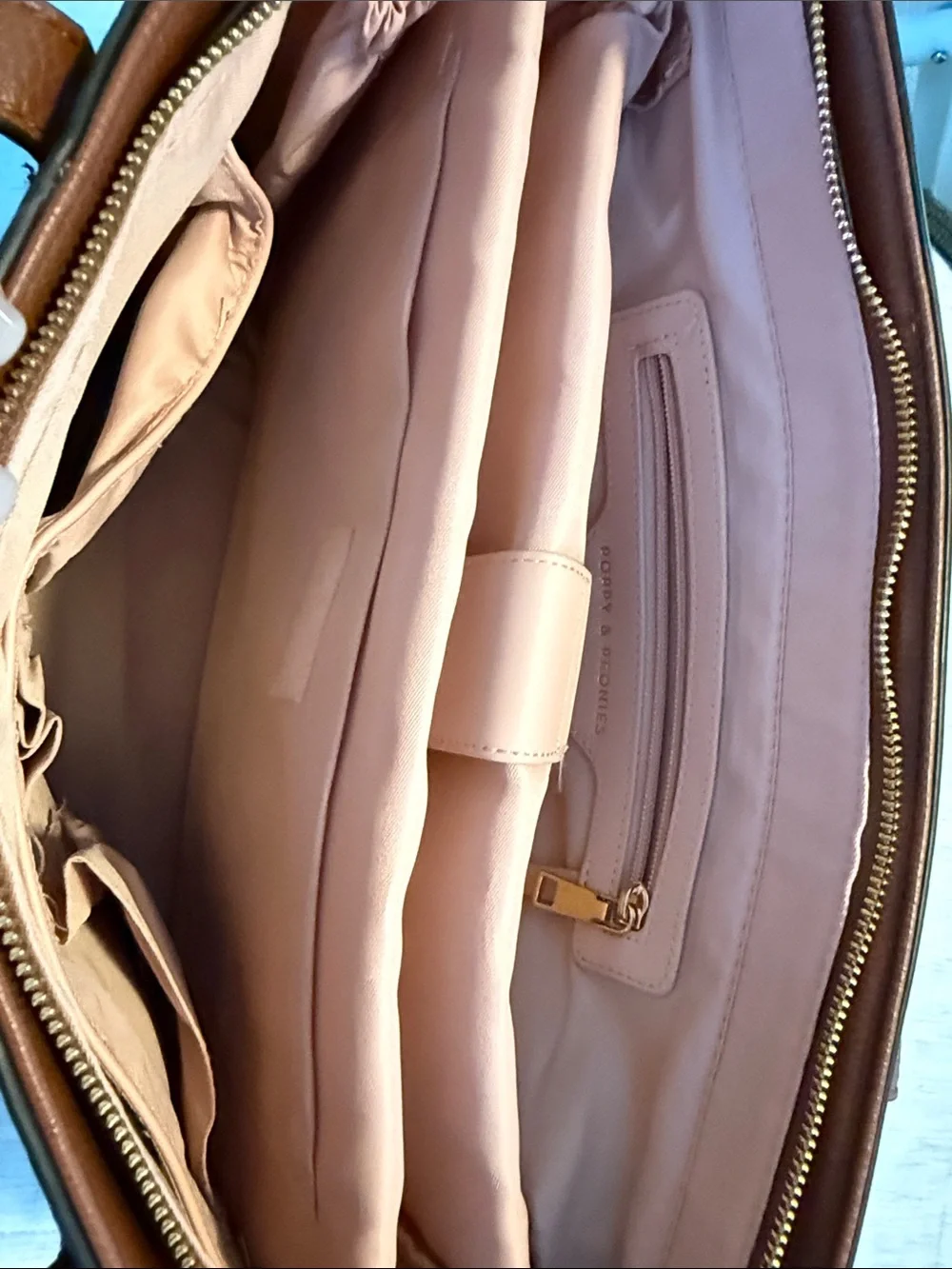 Poppy and Peonies Cognac Go-Getter and tech case